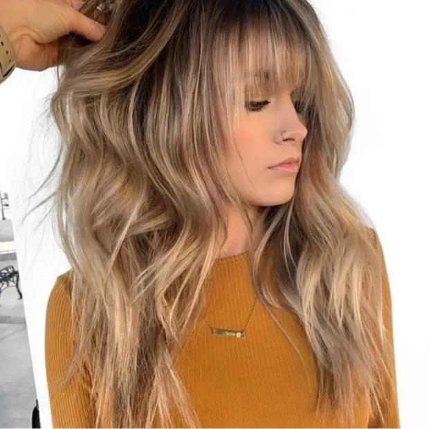16 Ideas Para Cabello Largo Con Flequillo