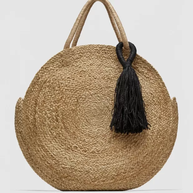 bolsos redondos de rafia