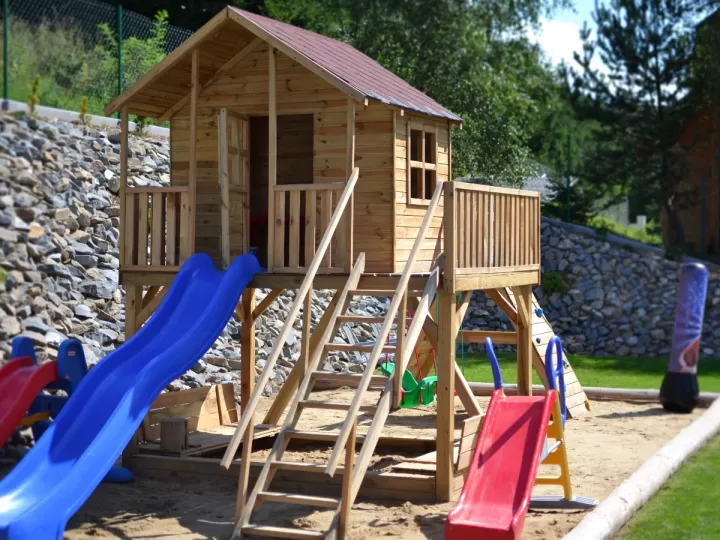 casita niños tela