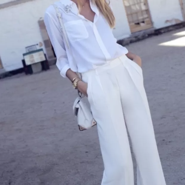 Combinar pantalón blanco ancho