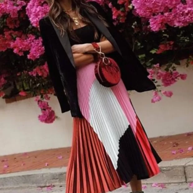 Como combinar falda plisada para Boda