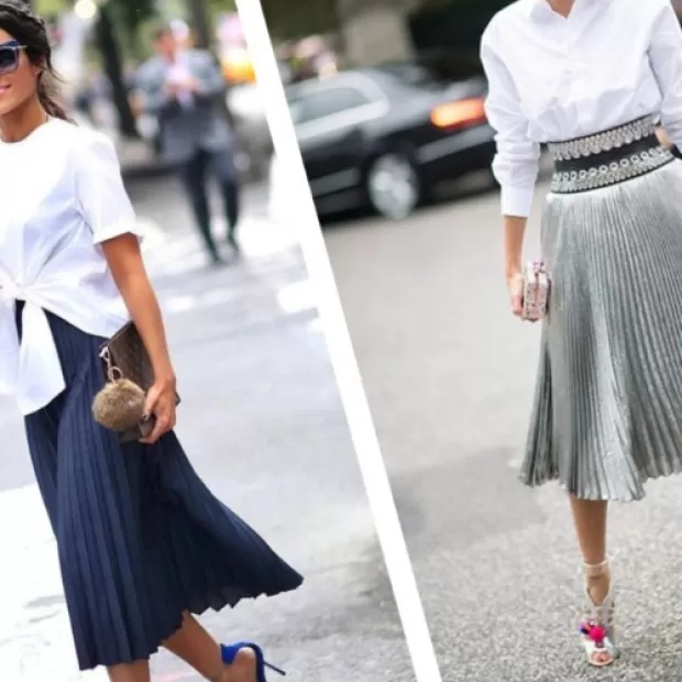 Como combinar falda plisada para Boda
