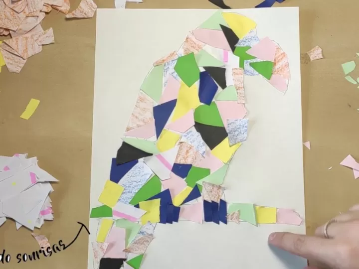DIY Collage Con Papeles De Regalo