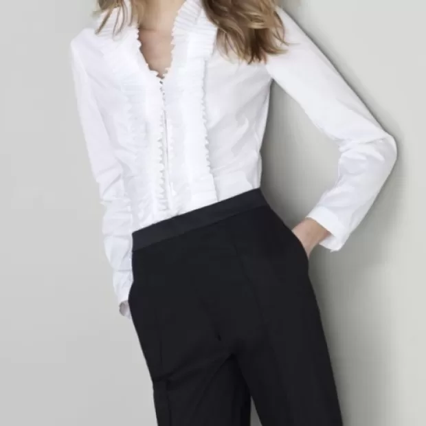 Look camisa blanca invierno