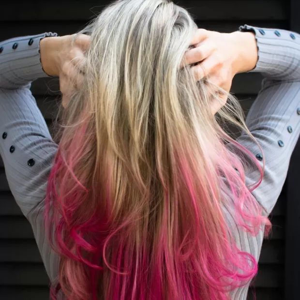 mascarilla pelo rosa