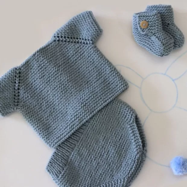 Patrones pelele punto bebé gratis