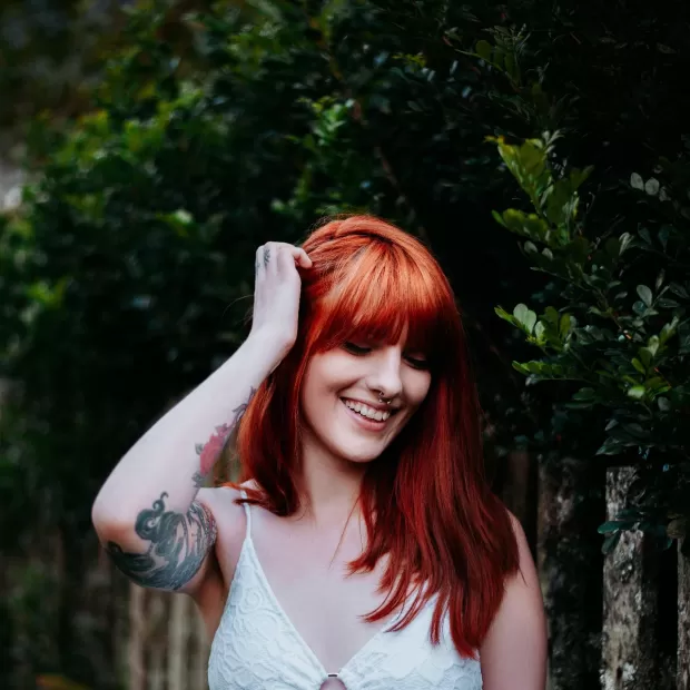 vestido naranja volantes